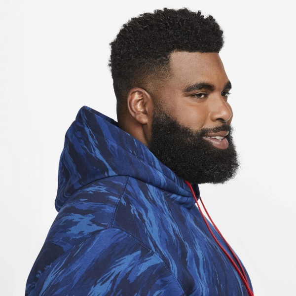 Джемпер Nike M NSW SPE+ PO BB HOODIE AOP 1 DD5126-476 р. S синій