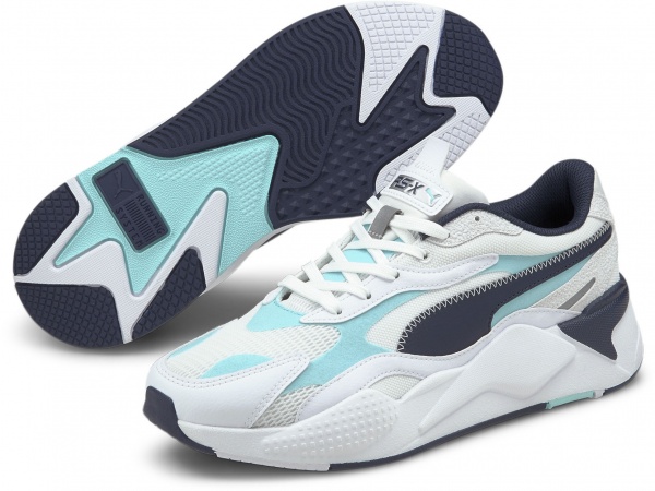 Кроссовки Puma RS-X? Hard Drive 37499102 р.UK 3,5 бело-синий
