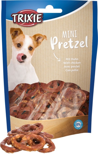 Лакомство Trixie для собак Mini Pretzels крендель с курицей 100 г 31656