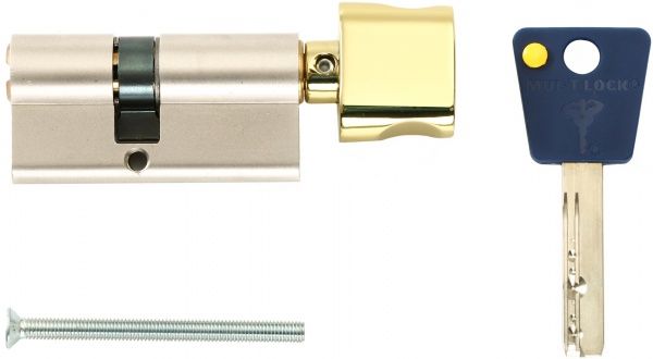 Циліндр Mul-T-Lock 7х7 27x35 ключ-вороток 62 мм нікель