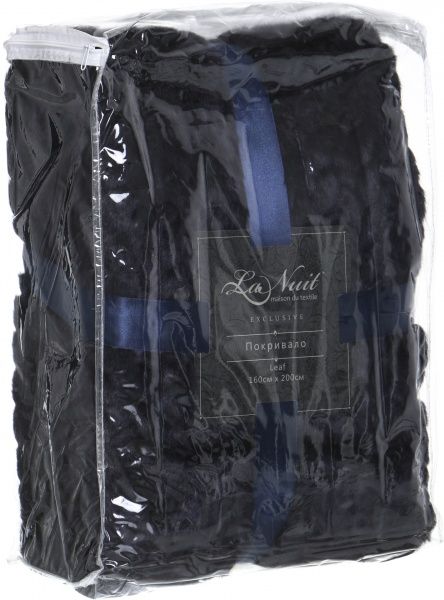 Покривало Leaf 160x200 см La Nuit темно-синій 