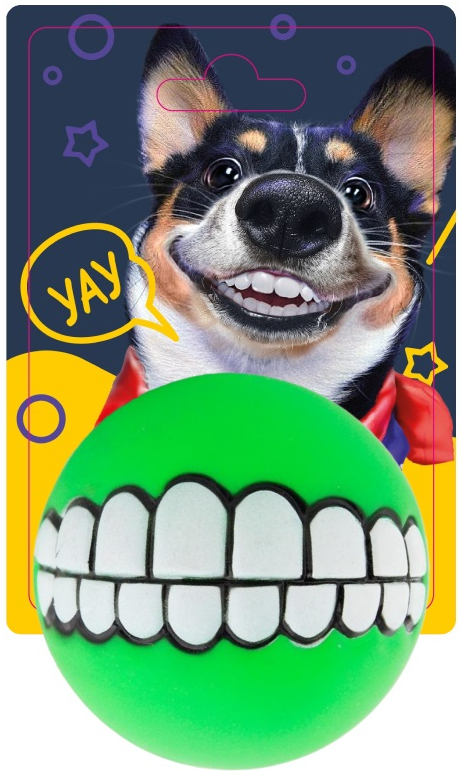 Игрушка для собак DGT-PETS Мячик с улыбкой 7,5 см в ассортименте FG240306012L