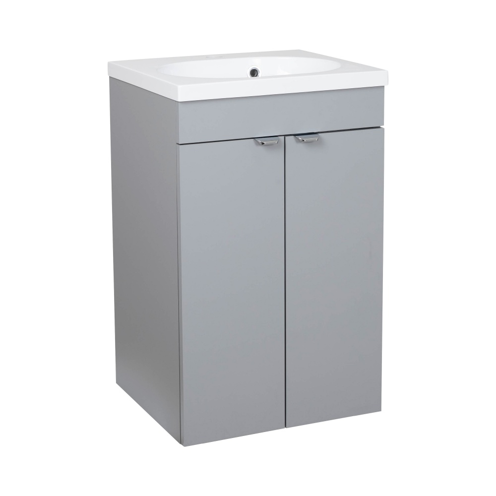 Тумба RIO сірий з умивальником Status 44 см