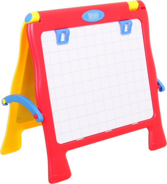 Мольберт двухсторонний Huamei магнитный 41х40х7.7 см с набором желтый HM1128A