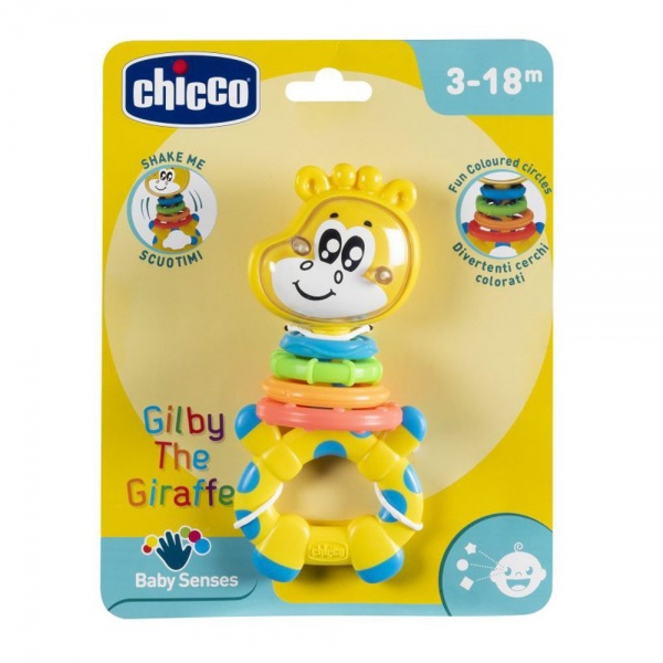 Іграшка-брязкальце Chicco Жирафа Гілберт 10053.00