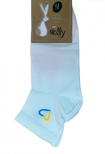 Шкарпетки чоловічі Molly Серце р. 27 білий 1 пар 