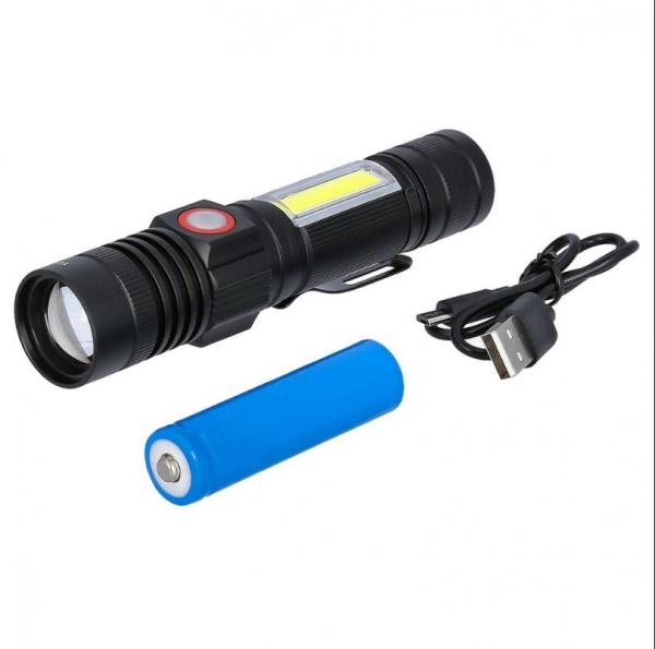 Фонарь Tough Master USB 300 lm TM-LMF300 черный