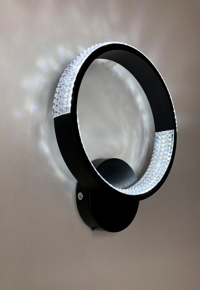 Бра Luminaria 1x17 Вт без цоколя чорний AKRILIKA ROUND 17W 1R BLACK