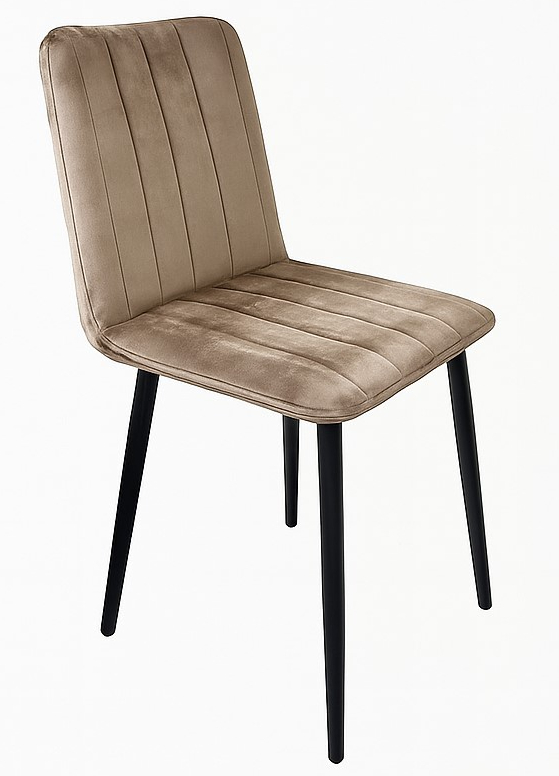 Стул TWINSANN Міо 450x600x830 мм (ножки конусные металл) бежевый / черный