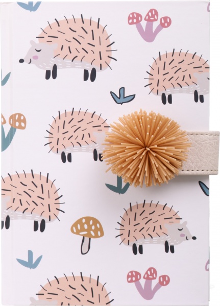 Книга для записей Hedgehog с силиконовым помпоном А5