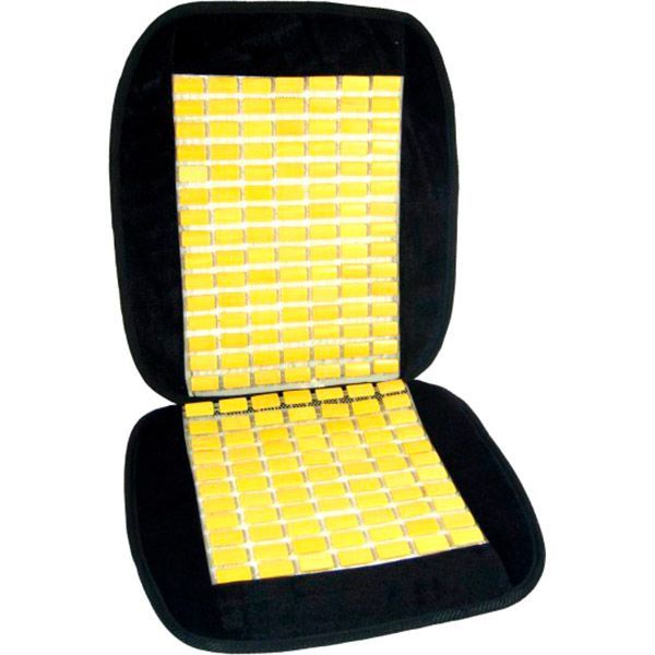 Накидка на сидіння велюрова з бамбуковими вставками CarCommerce чорний