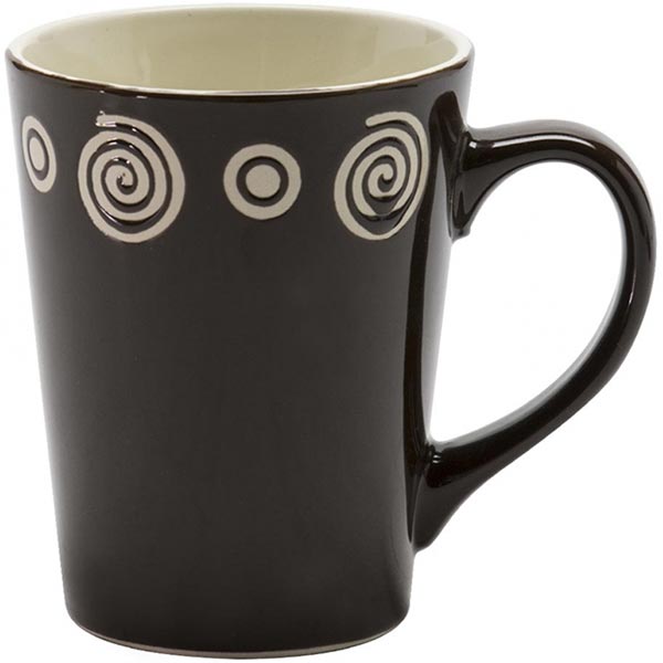 Чашка керамическая Коричневая 330 мл