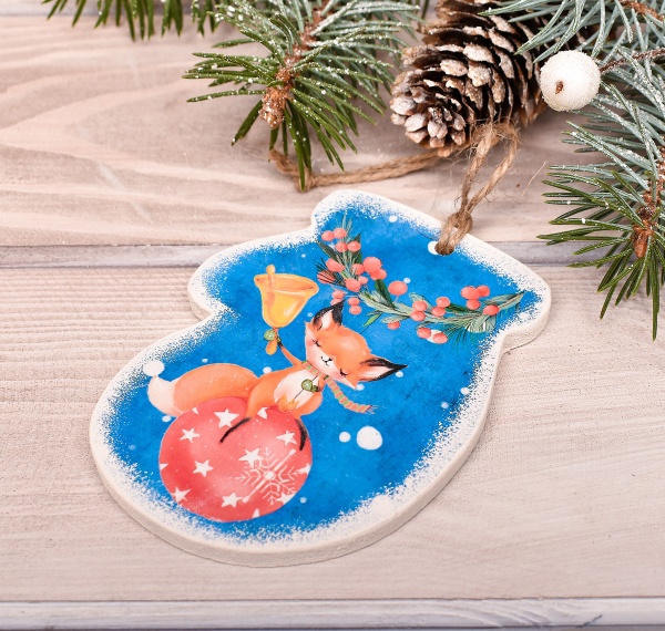 Набор новогодних украшений Лесные жители 9 см 6 шт./уп.