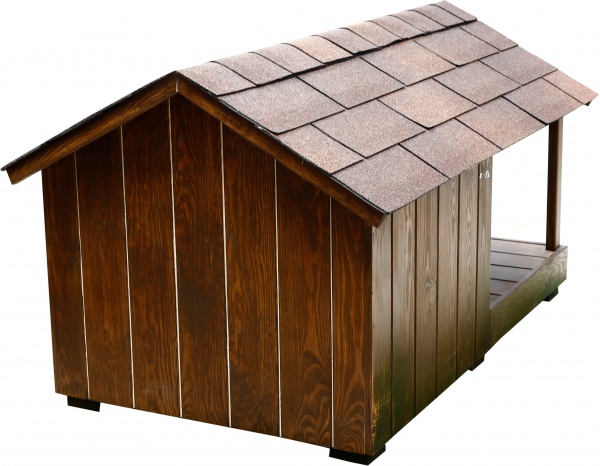 Дом для собак С навесом 1300х750 мм средняя сосна цельная двухскатная крыша