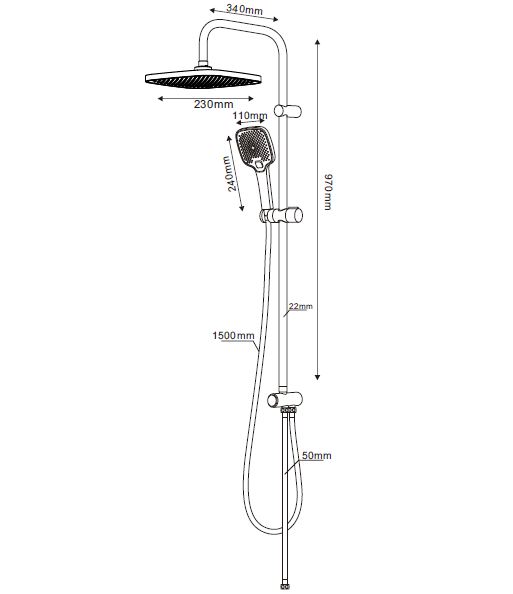Душова система Mixxen Prinz MXHA0630
