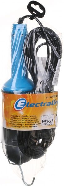 Светильник переносной Electraline 2 х 0,75 10 м 60 Вт синий 