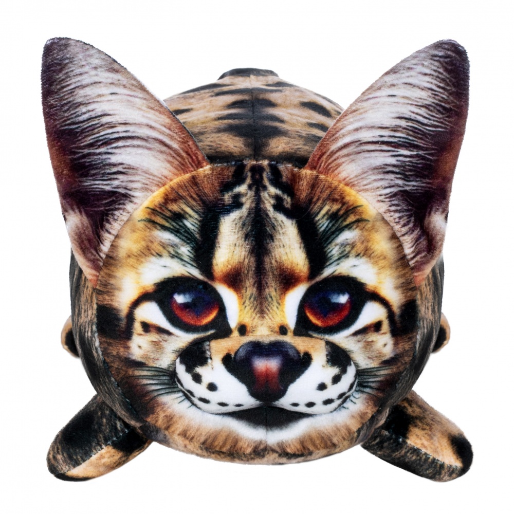 М'яка іграшка подарункова INKATOYS Сервал бежевий із принтом PRIS1U_SU