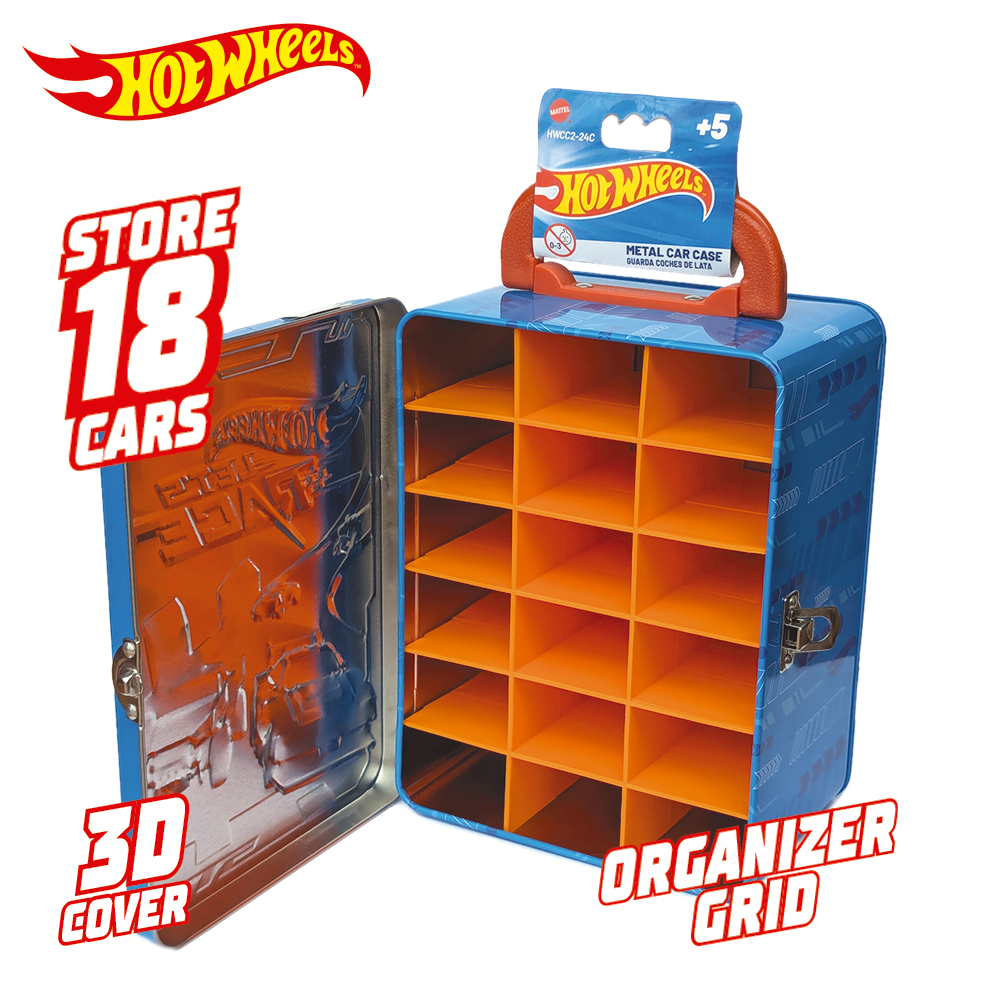 Контейнер Hot Wheels для 18 машинок (блакитний) HWCC2-24C