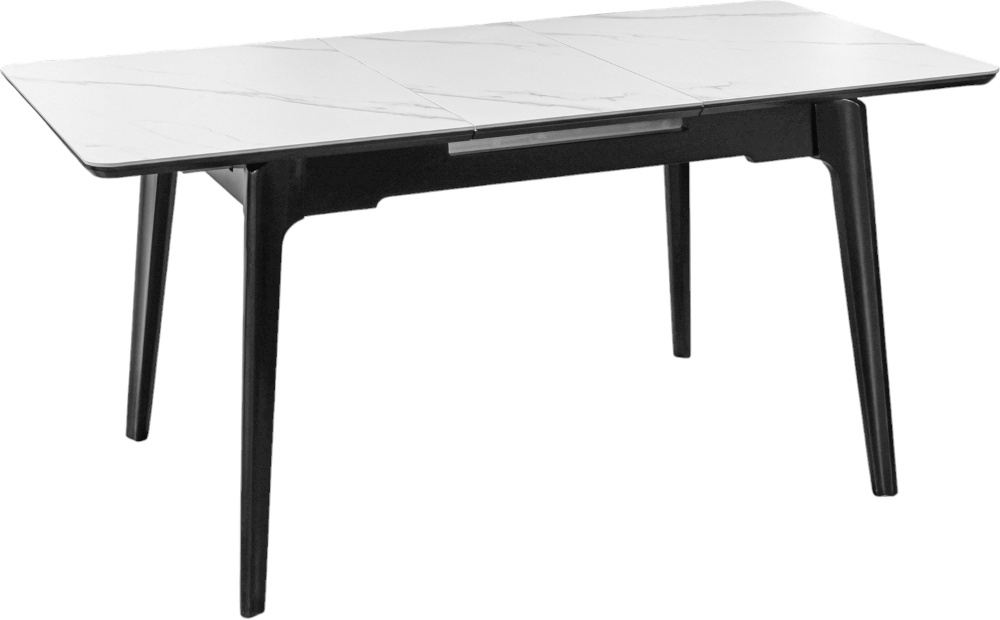 Стол Центр Меблів Arden 1200(1600)x800x760мм мрамор светлый/черный