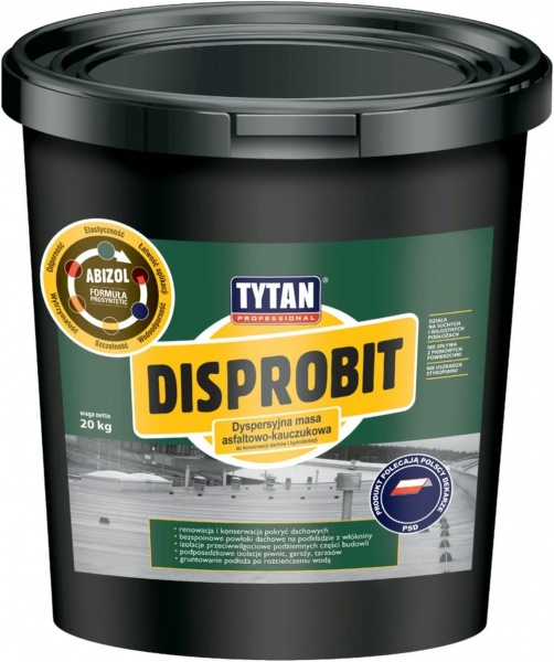 Мастика Tytan бітумно-каучукова чорна Disprobit 20 кг