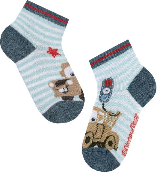 Носки детские Conte-Kids Disney Тачки короткие 364 17С-136/1СПМ р.12 светло-голубой 