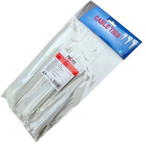 Стяжка кабельная Profix 100х2,5 мм, 150х3,5 мм, 200х4,8 мм 60 шт. белый 