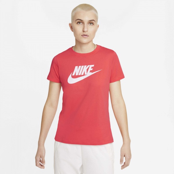 Футболка Nike W NSW TEE ESSNTL ICON FUTUR BV6169-814 р.S червоний