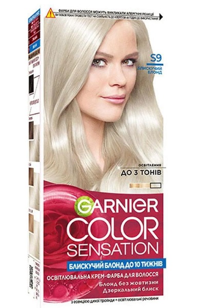 Крем-фарба для волосся Garnier Color Sensation 910 попелясто-платиновий блонд 110 мл