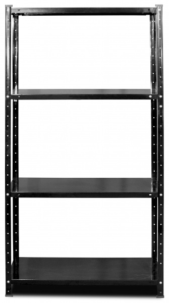 Стелаж металевий Меткас чорний 1500x750x300 мм полиця 4 шт. метал фарба 