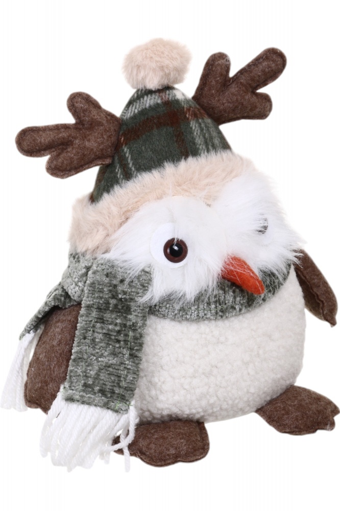 Декорация новогодняя Сова в шапке и шарфике LF2340052 22 см