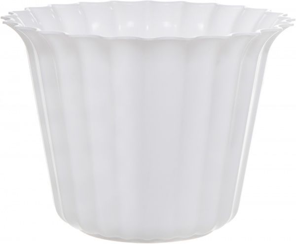 Горщик пластиковий Тарлев Астра круглий 2,5л білий (А15) 