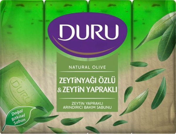 Мыло Duru Natural С экстрактом оливкового масла и листьями оливки 600 г 4 шт./уп.