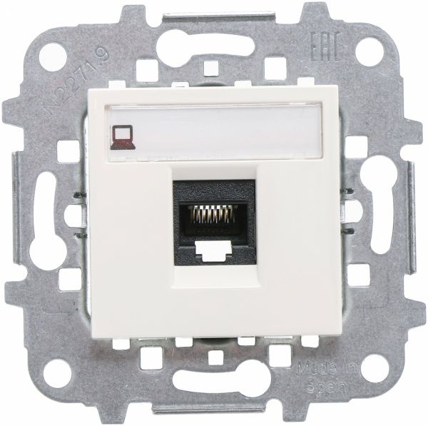 Розетка компьютерная ABB Zenit RJ45 8-пол. белый N2218 BL PC1-Z