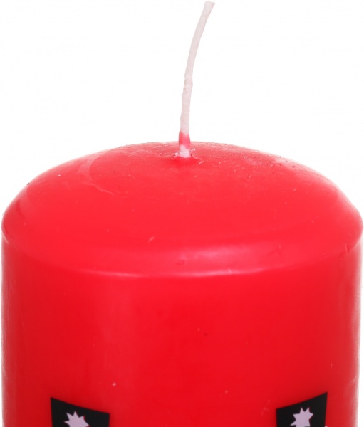 Свічка рустикальна циліндр 78x140 Солдат червона Pako-If