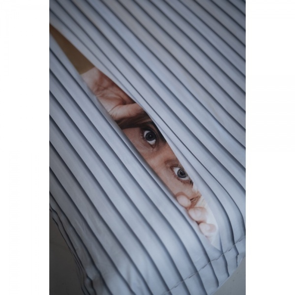 Комплект постельного белья by Andre TAN Я знаю секрет евро бело-серый SoundSleep 