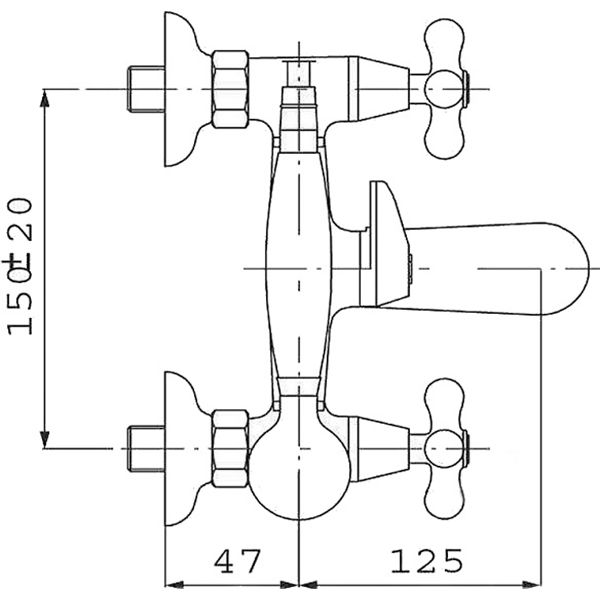 Смеситель для ванны Ferro Retro XD 11
