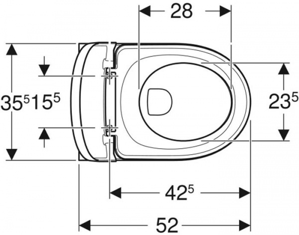 Унітаз підвісний Geberit MODO Round Rimfree 502.939.00.1, закрита форма, з швидкоз'ємним сидінням soft-close