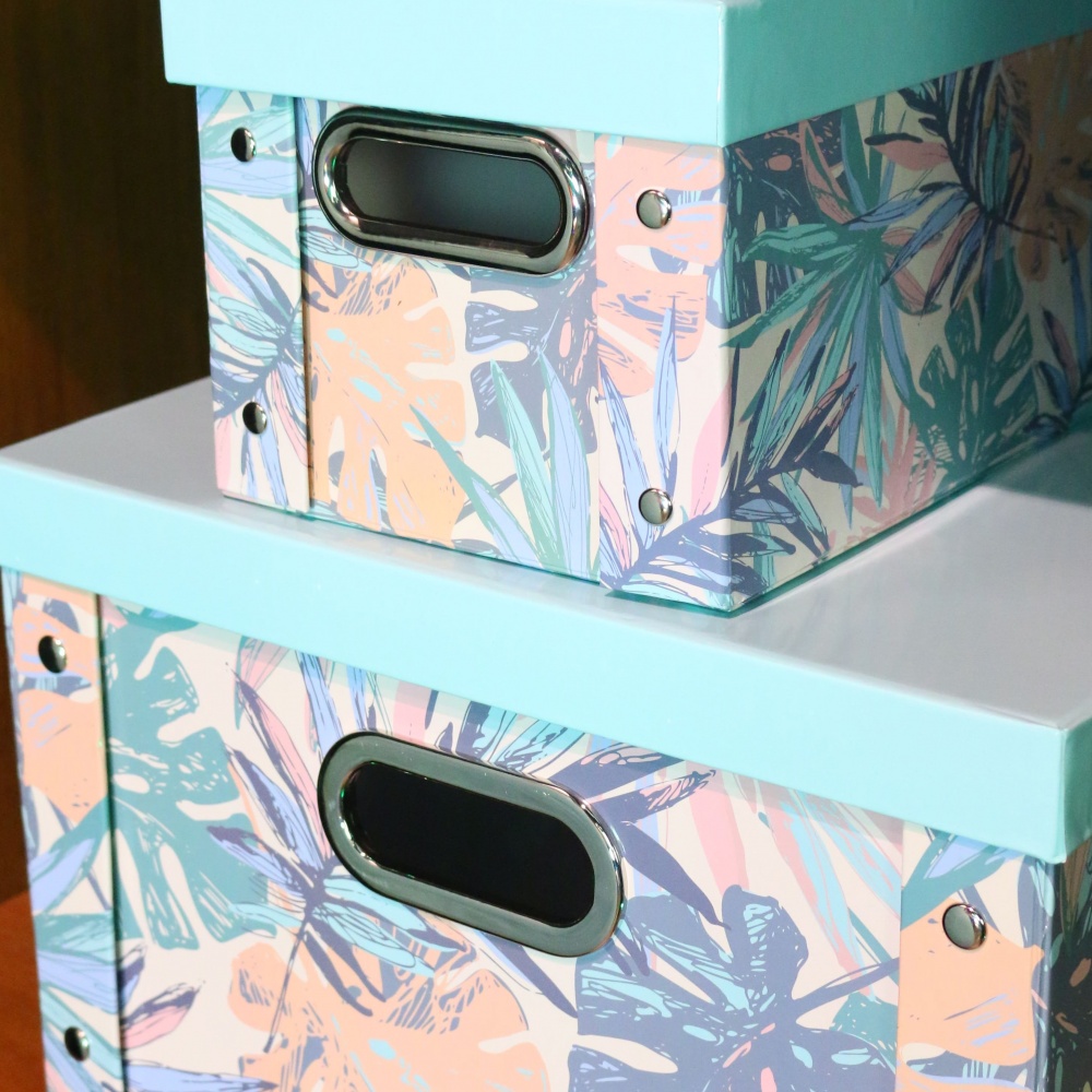 Ящик для зберігання Union CN230620-14 світло-блакитний Leaf light blue L 250x360x360 мм