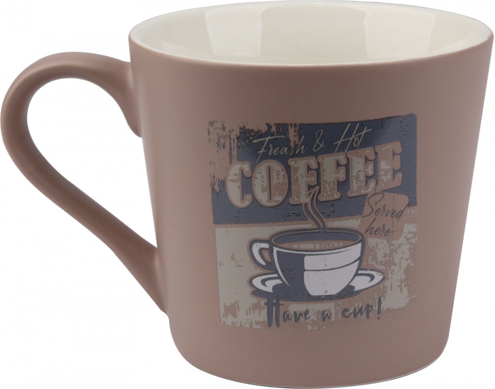 Чашка Fiora OldSchool коричнева 410 мл