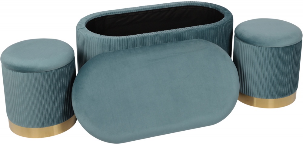 Сундук-пуф Sensio для хранения Francis 400х780х415 мм голубой (VWF19A155VA-62A)