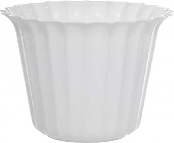 Горщик пластиковий Тарлев Астра круглий 1,1л білий (А13) 