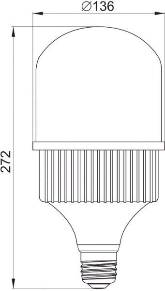 Лампа світлодіодна IEK HP 80 Вт T140 матова E40 220 В 6500 К 
