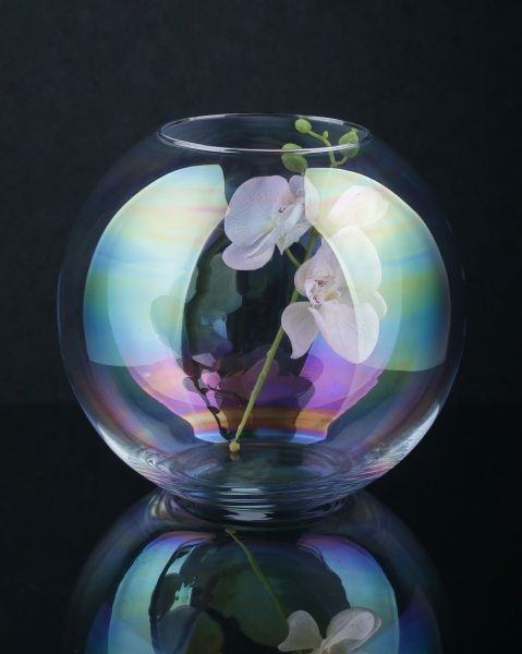 Ваза стеклянная прозрачная ластер аквариум 26,8х24 см Luna