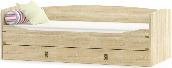 Кровать-тапчан Mebel Service Валенсия 90x200 см белый/дуб 