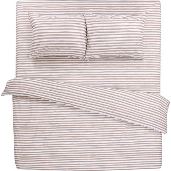 Комплект постельного белья 2 полоска Акварель бежевая бежевый UP! (Underprice) 