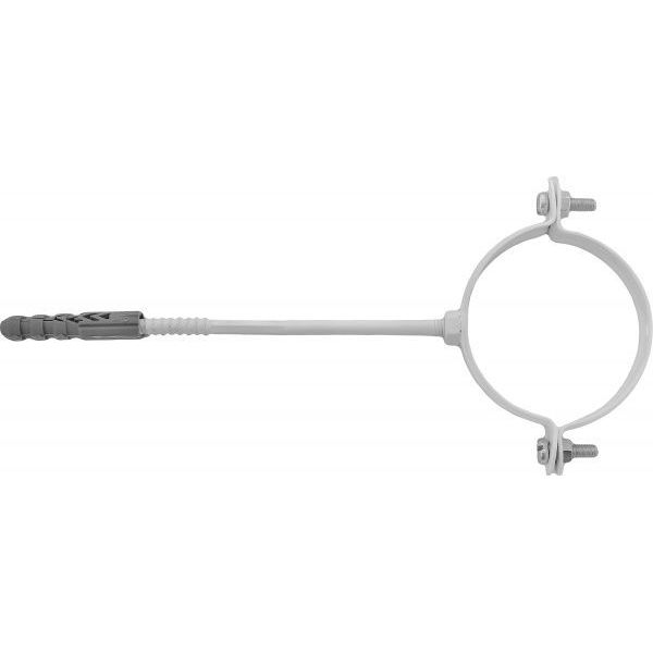 Кронштейн трубы металлический Сяйво L=160 мм D=100 мм белый 