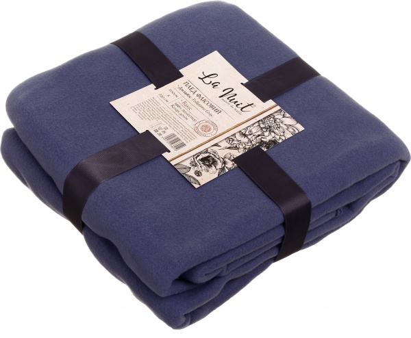 Плед флисовый Folkstone Gray 220x200 см деним La Nuit 