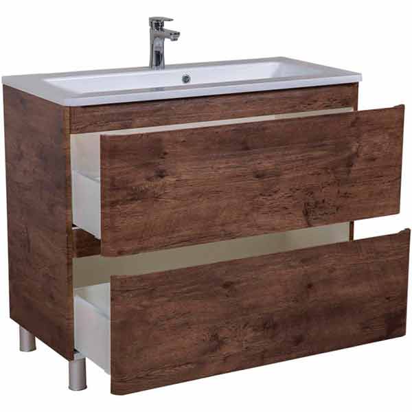 Тумба напольная Aqua Rodos Акцент с умывальником Альфа 100 см