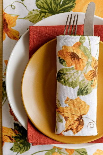 Серветки столові Прованс Happy Fall 35x45 см білий із принтом 