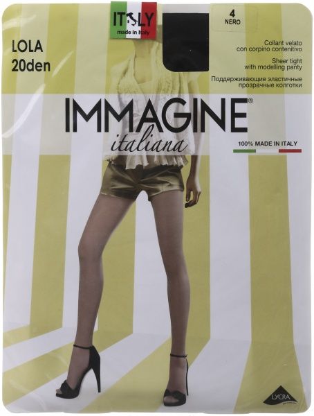 Колготки женские Immagine Lola 20 Den Nero р. 4 черный 1 шт. 
